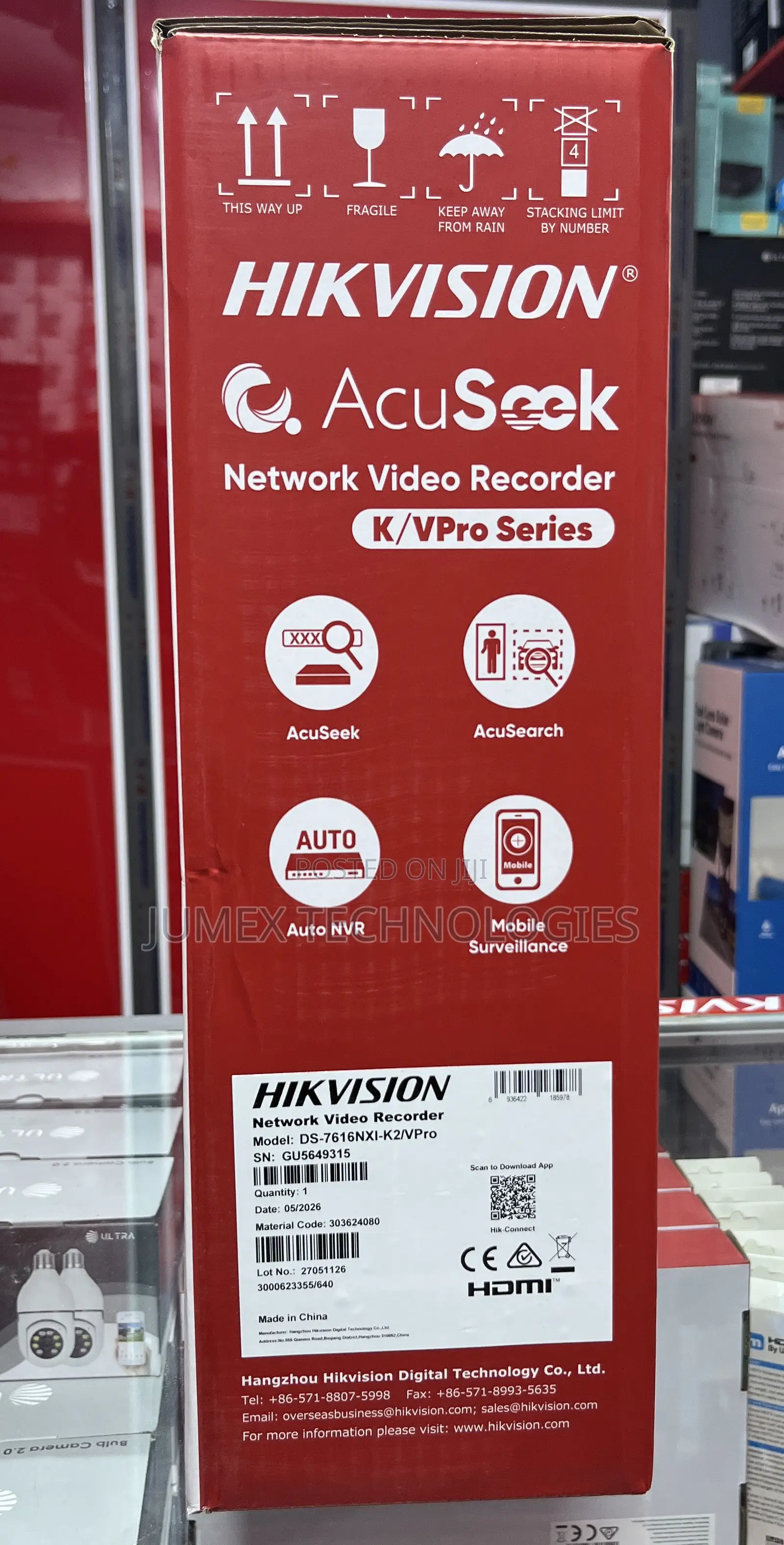 Hikvision Acuseek 16ch Non Poe NVR Ds-7616nxi-/Vpro Guanlan