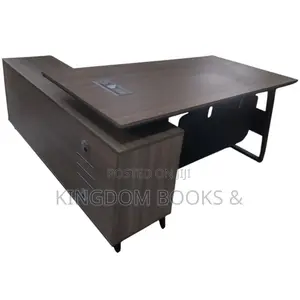 Modern Executive L-Shaped Office Desk With Side Storage Return