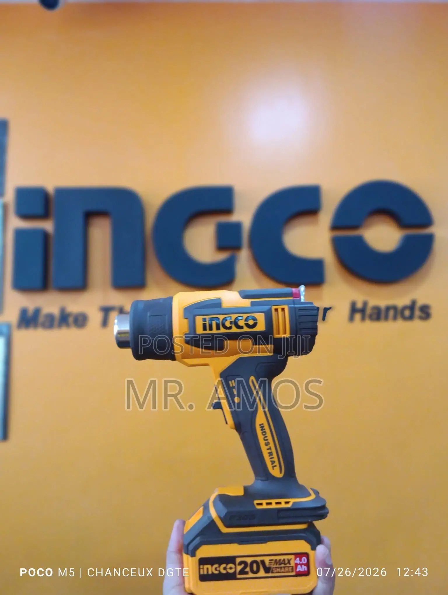 Industrial Cordless Heat Gun With 4PCs Accessories Incl. - HGLI20065