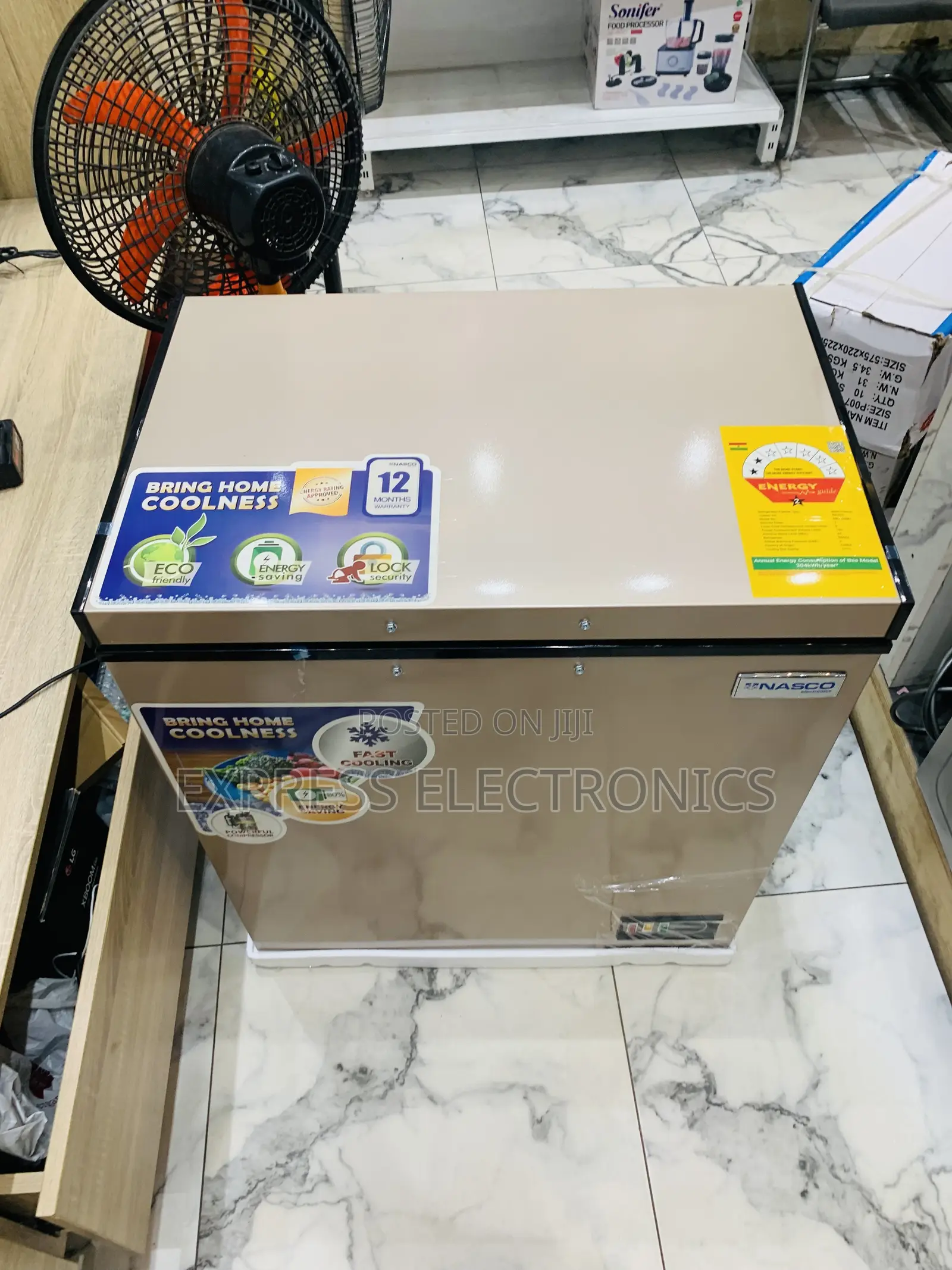 Get a New Nasco 150L 2-Star Chest Freezer Gold Colour [NAS-200FL-G]