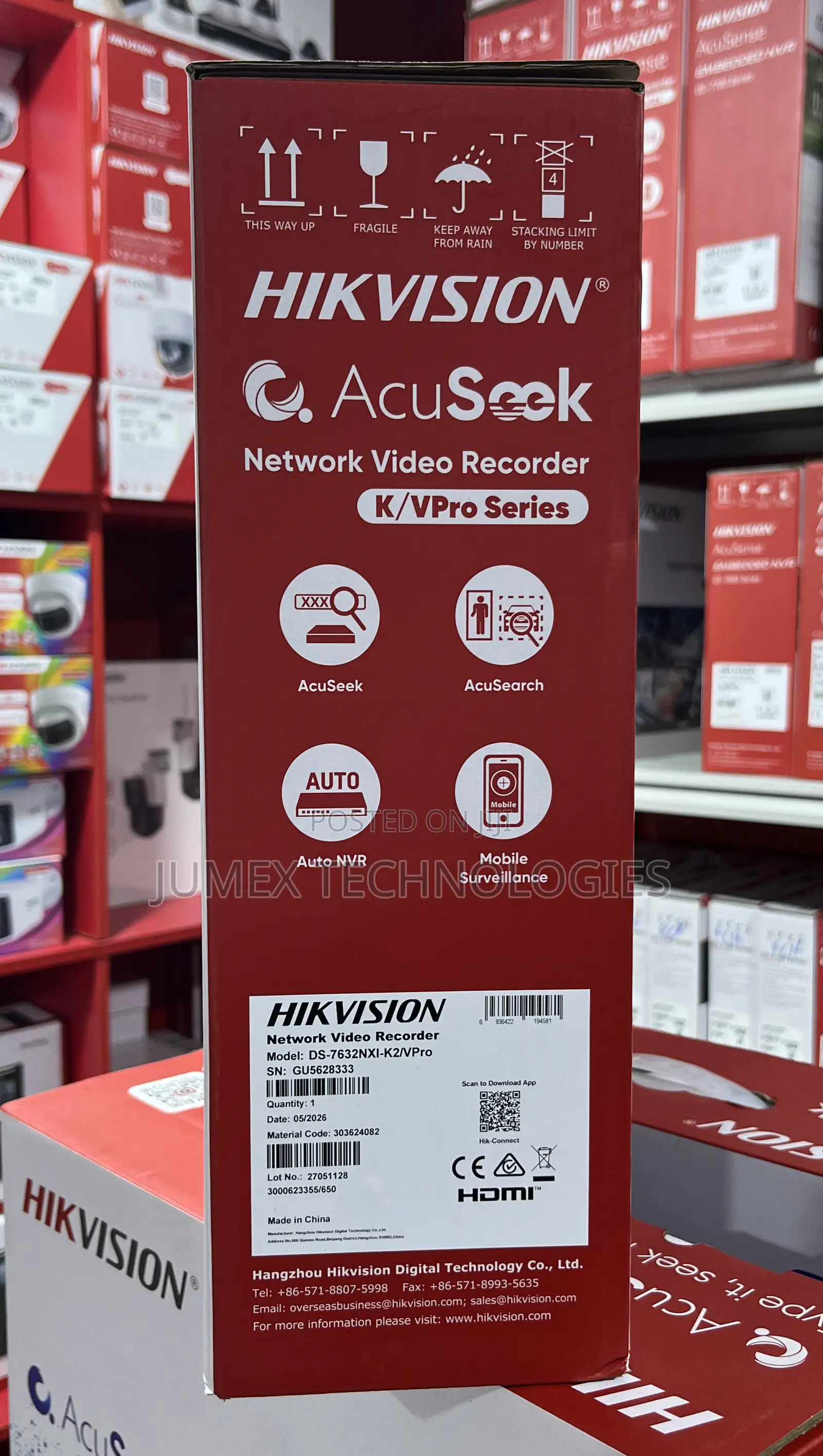 Hikvision Acuseek 32ch Non Poe NVR Ds-7632nxi-/Vpro Guanlan