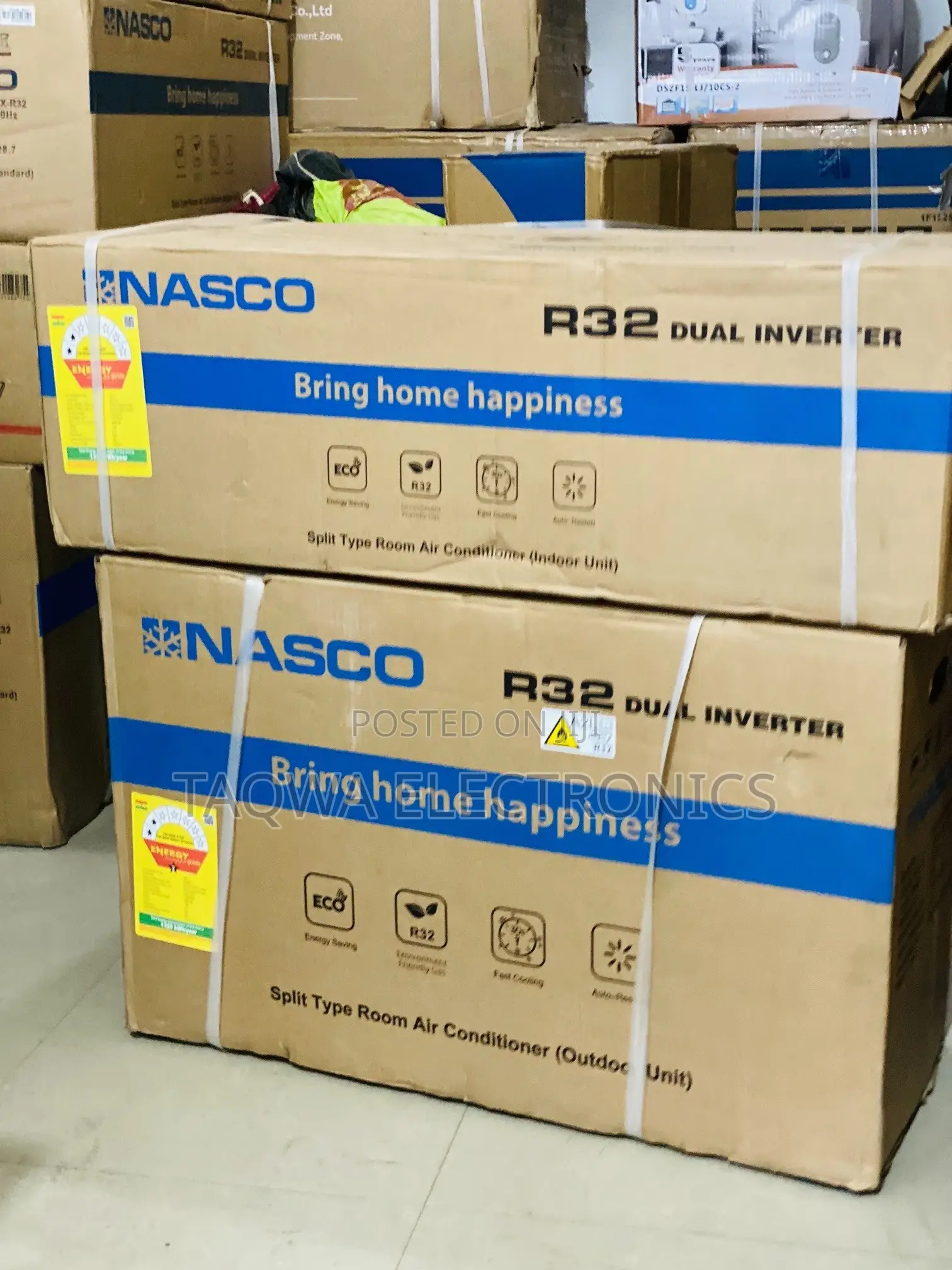 Nasco 1.5hp Most Energy Saving Dual Inverter Air Conditioner