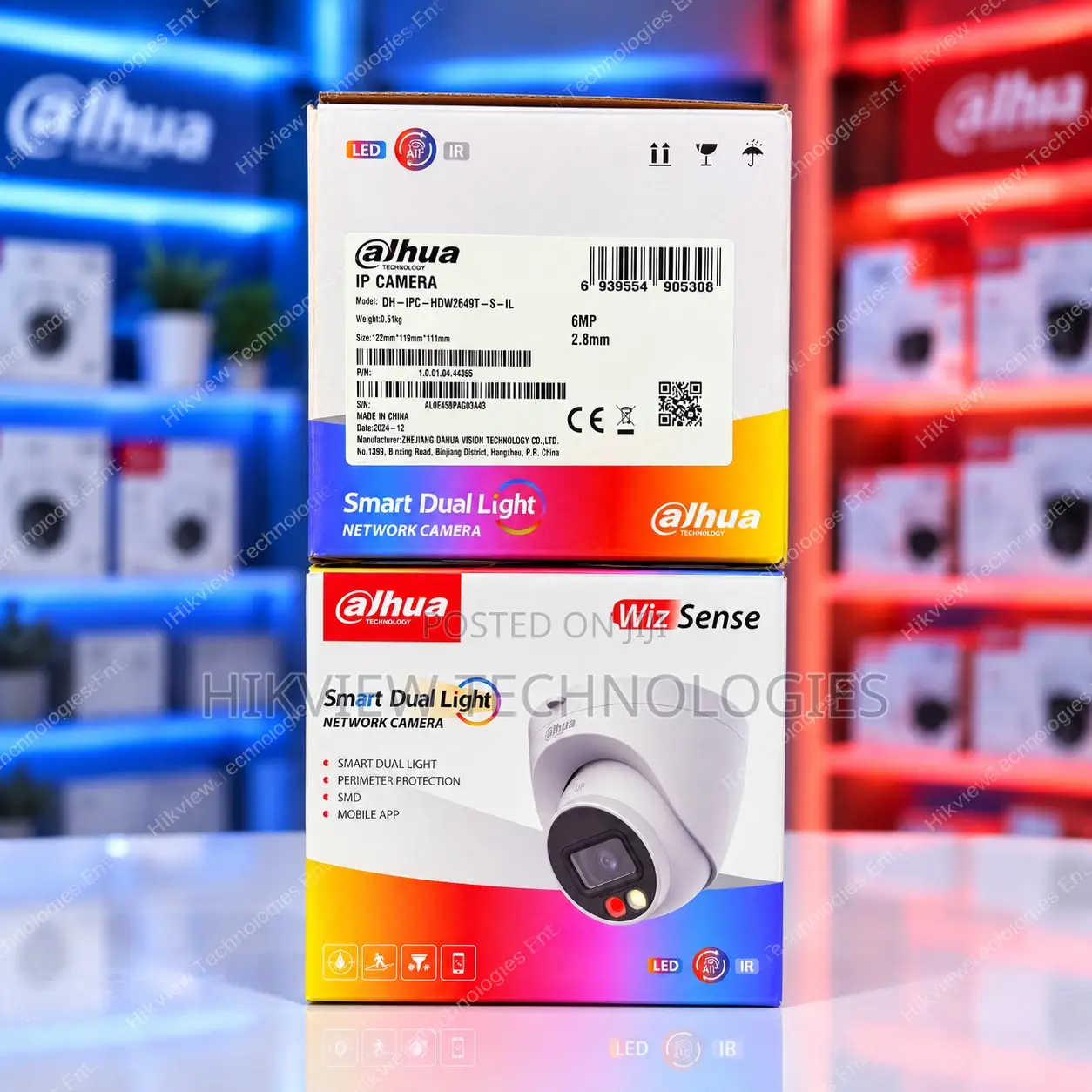 DAHUA IPC-HDW2649T-S-IL 6MP Smart Dual Light Fixed-Focal Eyeball WizS.