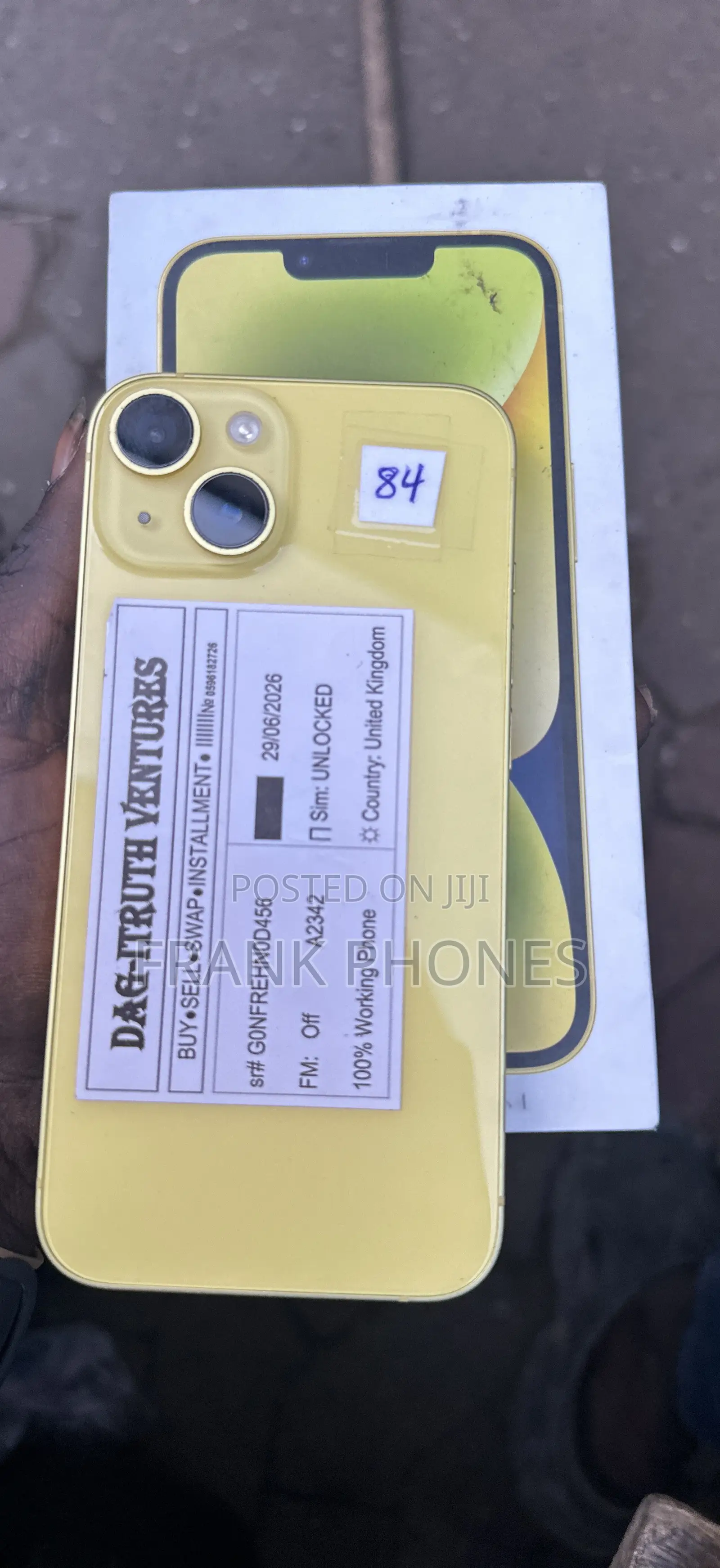 New Apple iPhone 14 128 GB Yellow