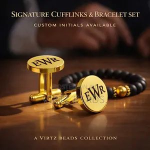 Custom Cufflinks Bracelet Set
