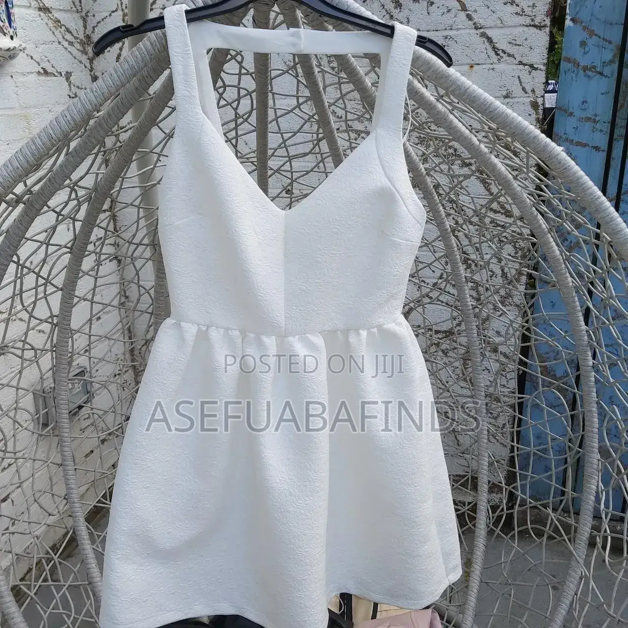White Backless Brunch Mini Dress