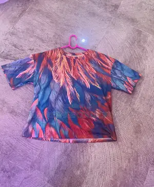 Ladies Printed T-Shirt and Biker Shorts Two Piece Set