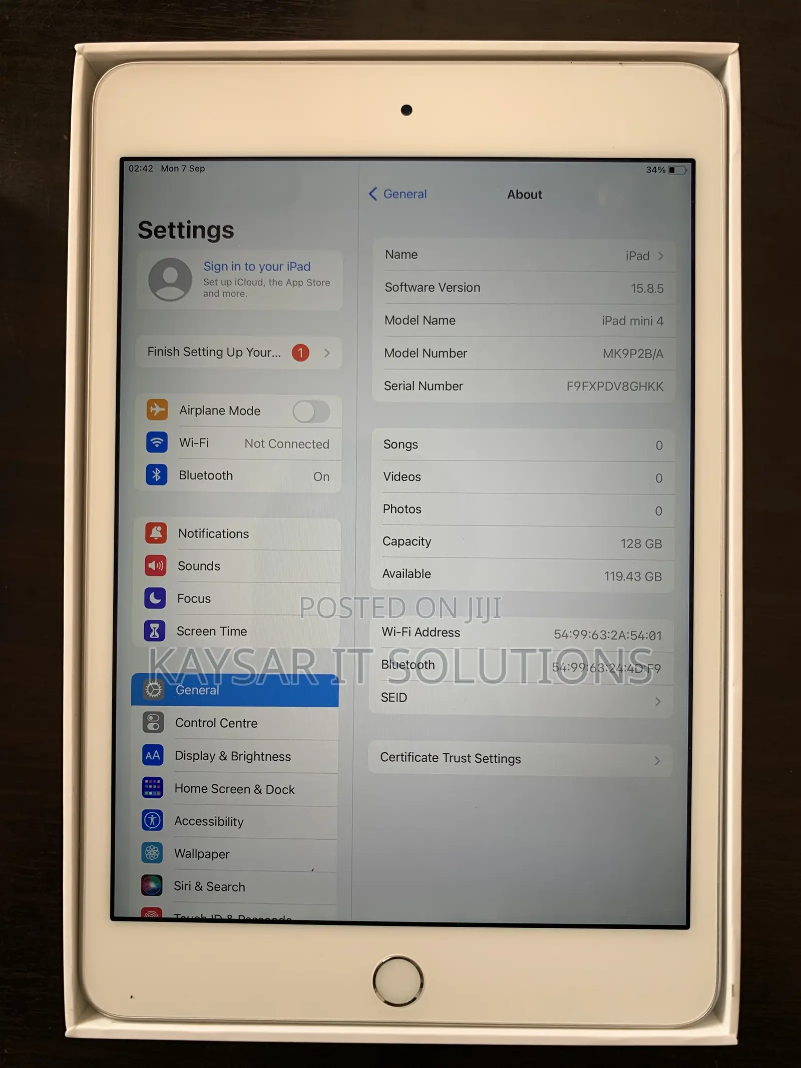 Apple iPad mini 4 128 GB Silver