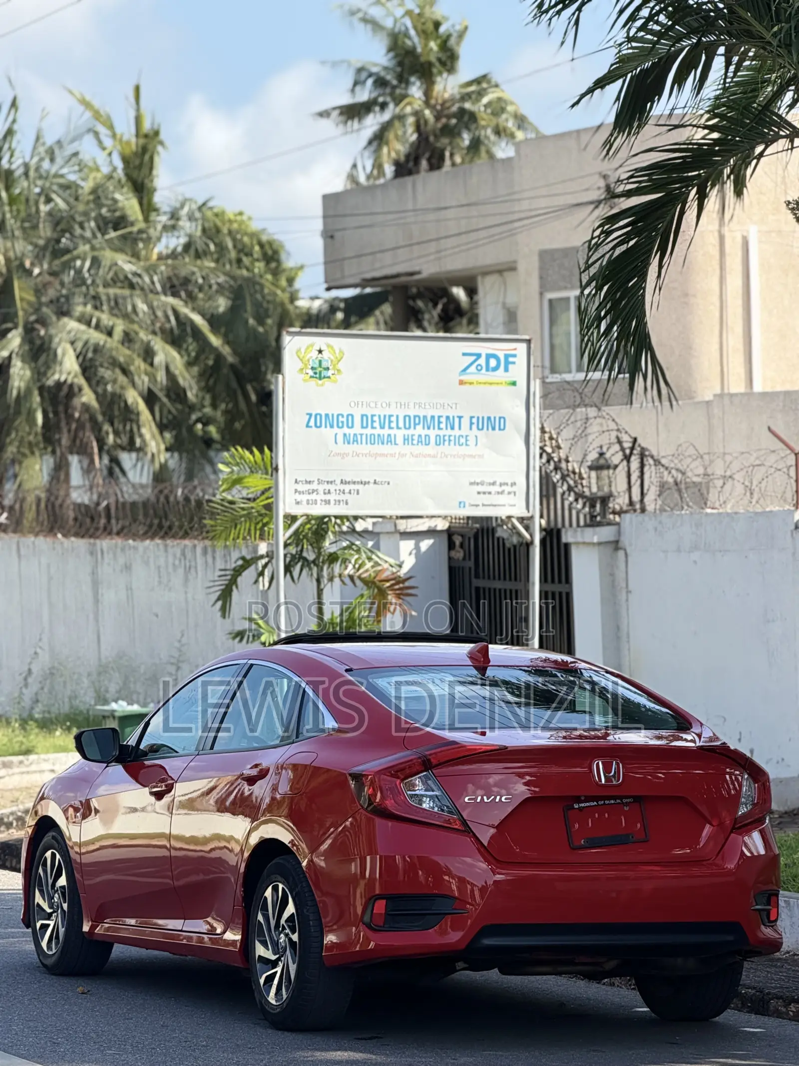 Honda Civic EX Sedan 2018 Red