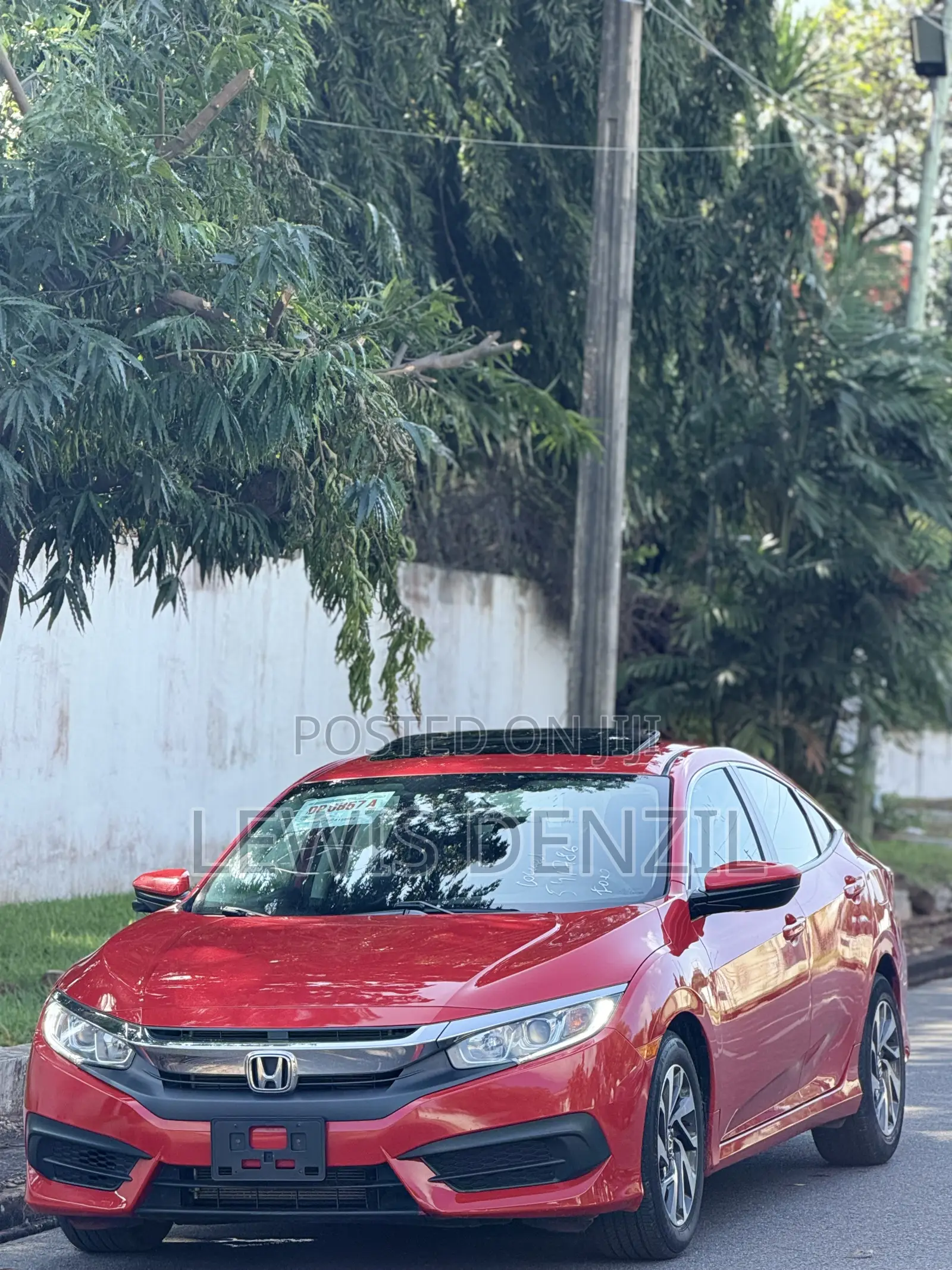 Honda Civic EX Sedan 2018 Red