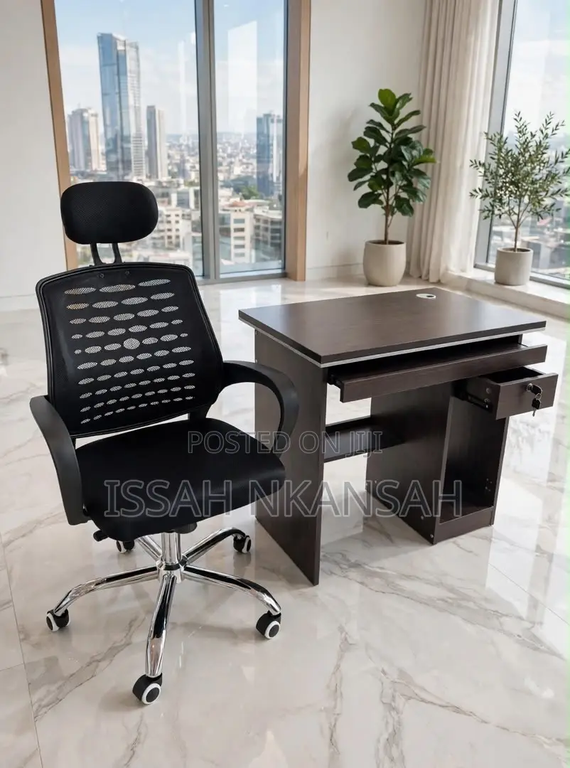 Small Size Desk + Mesh Office Chair