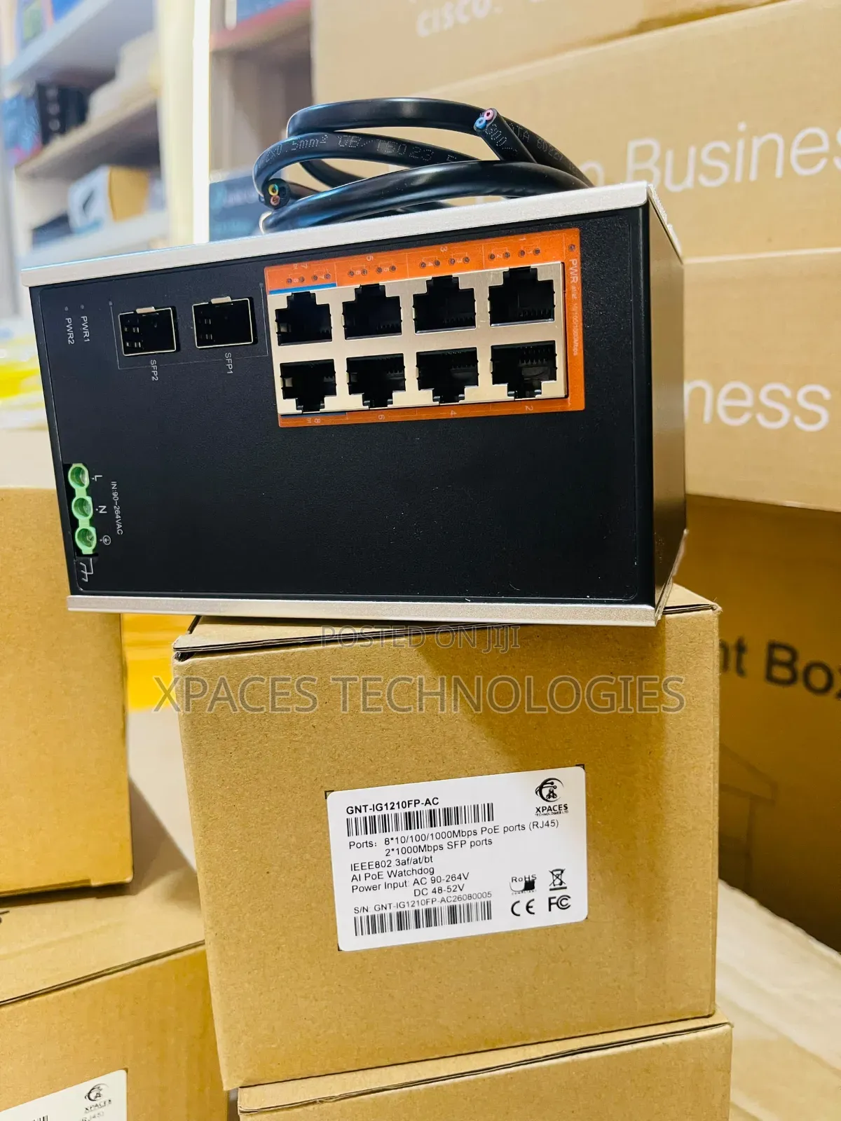 Industrial 8+2SFP Port Gigabit PoE Unmanage 130W, Xpaces