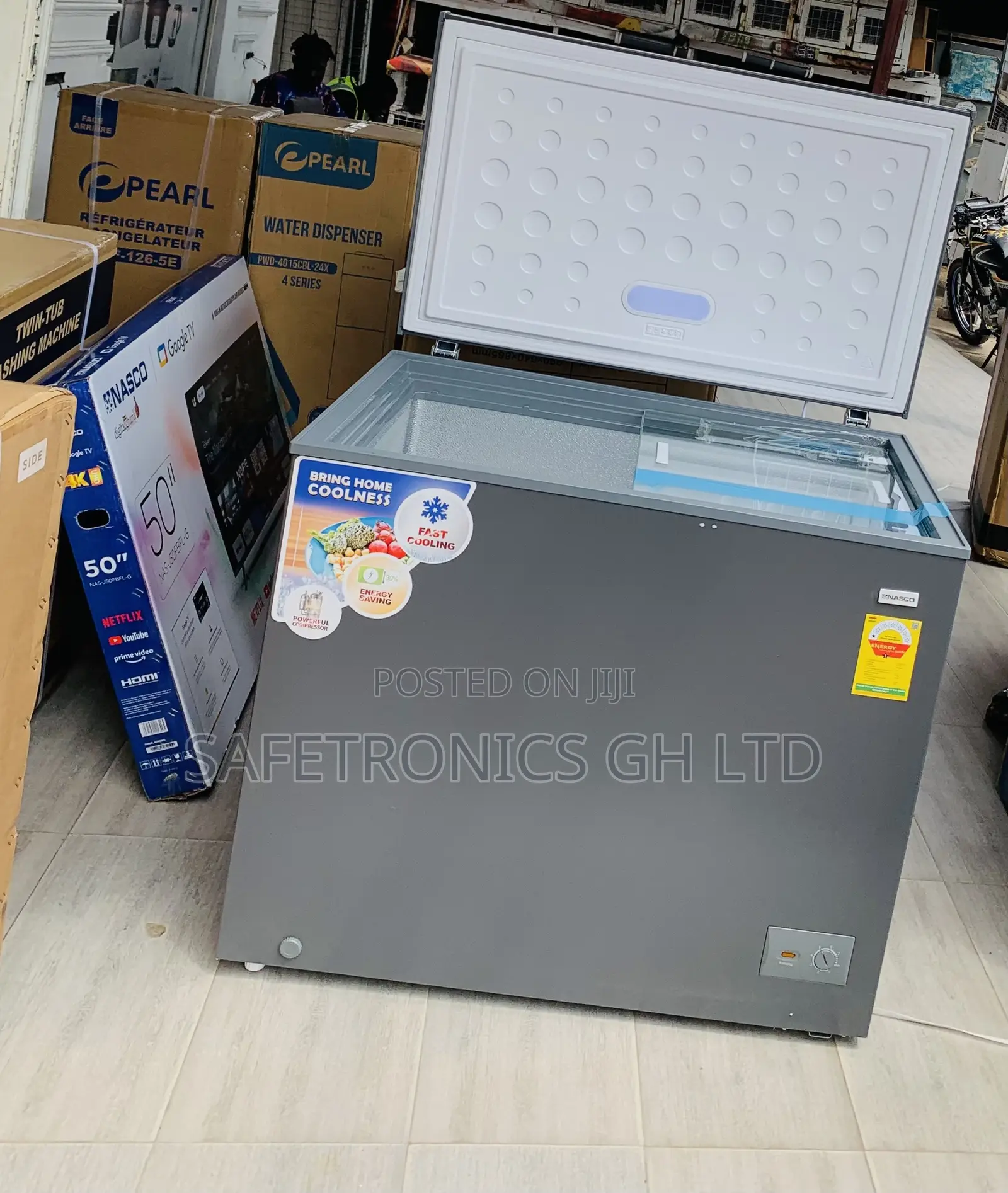 Nasco Lockable Grey :: 200L Singledoor Nas-250fl Freezer