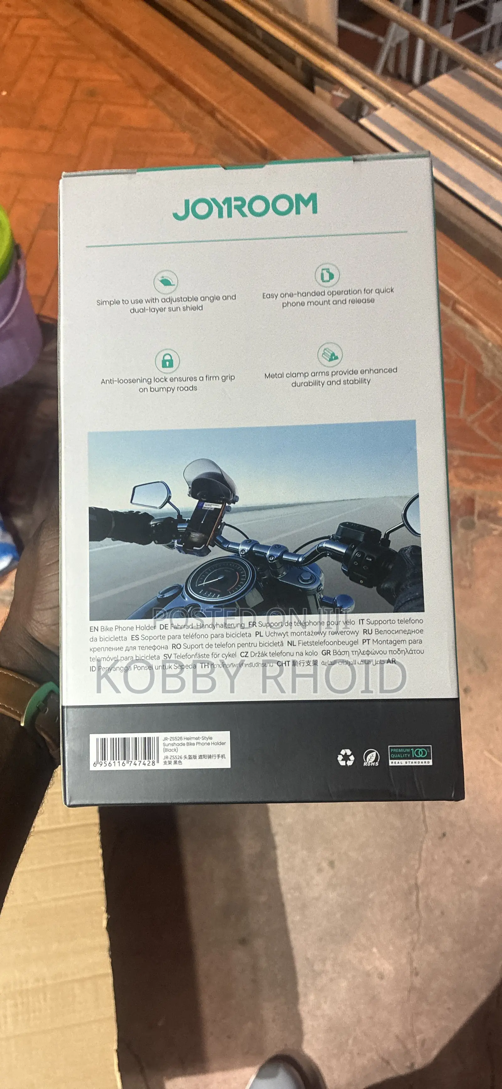 Helmet-Style Sunshade Bike Phone Holder