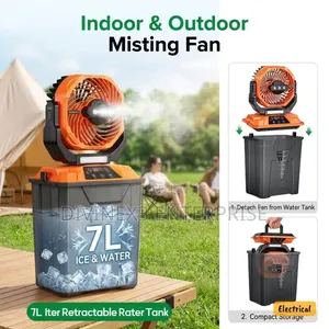 Portable Rechargeable Misting Fan With Led Light