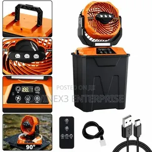 Portable Rechargeable Misting Fan With Led Light