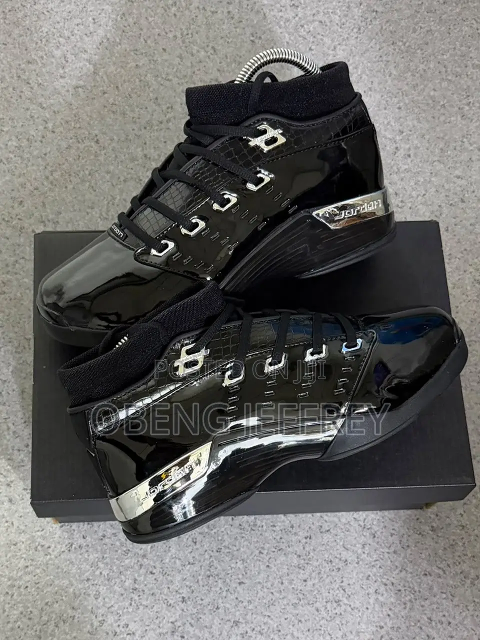 Original Air Jordan 17 Low SP Patent Leather Black
