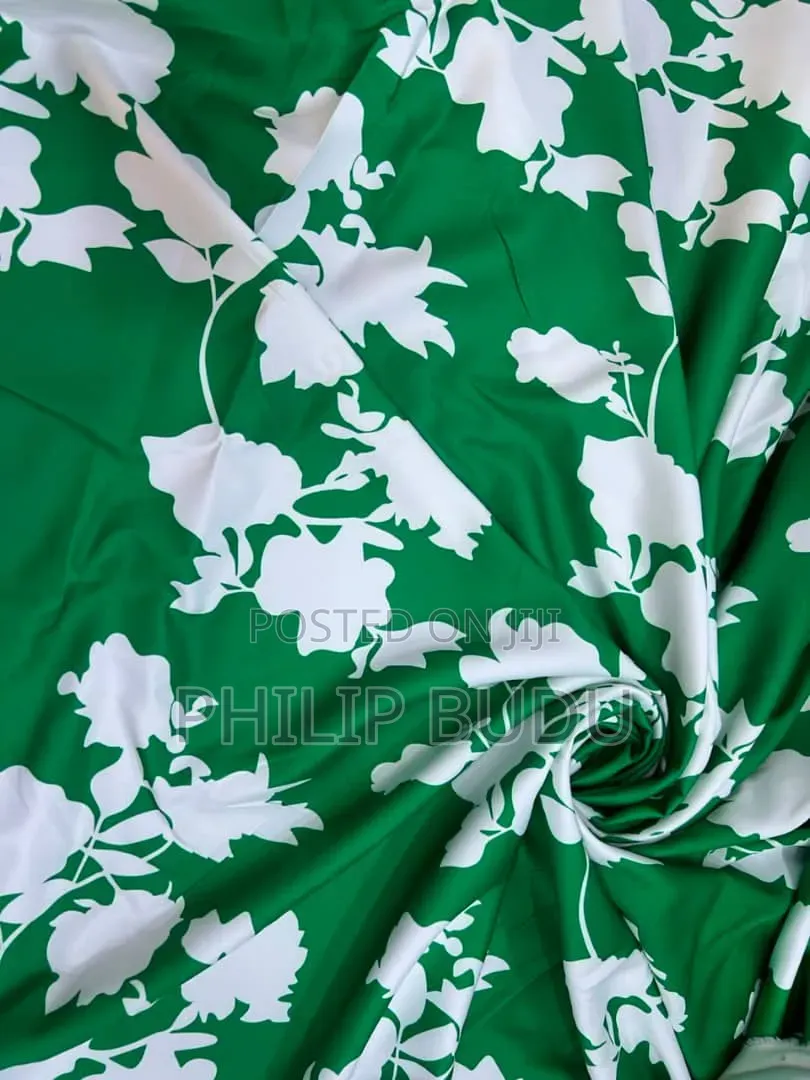 Premium Multicolored Floral Printed Silk/Satin Fabric