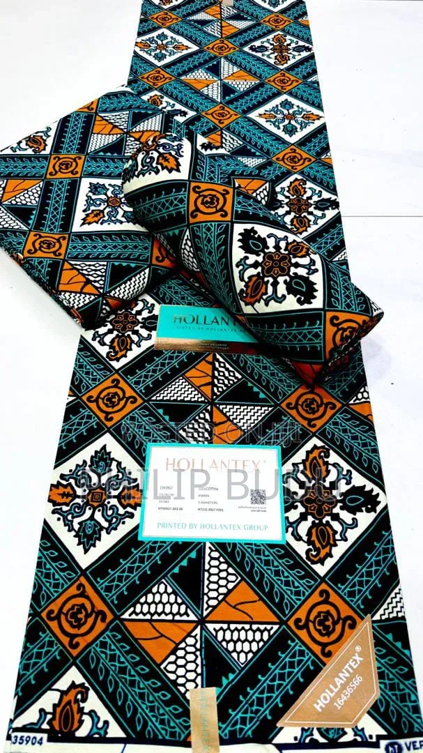 Original Hollantex African Wax Print Fabric (6 Yards)