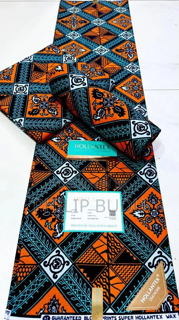 Original Hollantex African Wax Print Fabric (6 Yards)