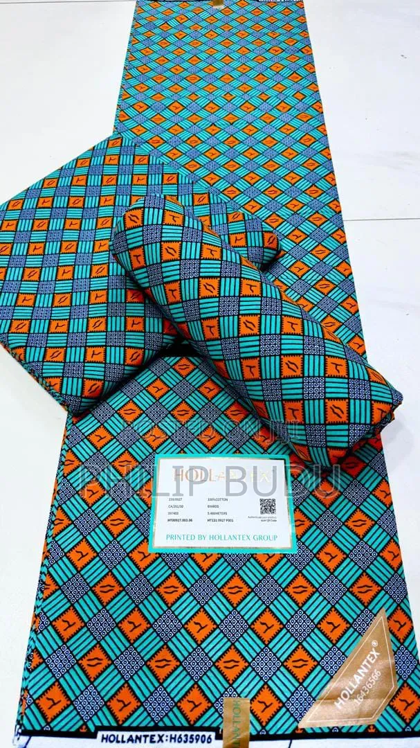 Original Hollantex African Wax Print Fabric (6 Yards)