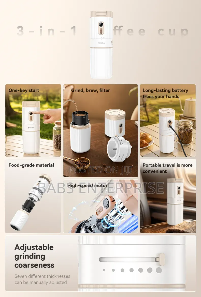 Yesido EC43 Portable Grinder + Coffee Maker