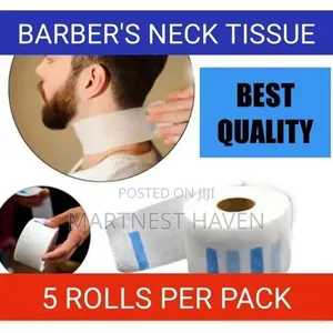 Professional Barber's Neck Tissue Paper Strips - 5 Rolls