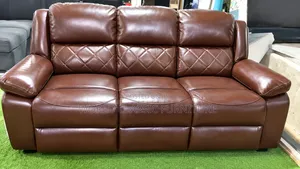 Luxury Brown Leather Recliner Sofa