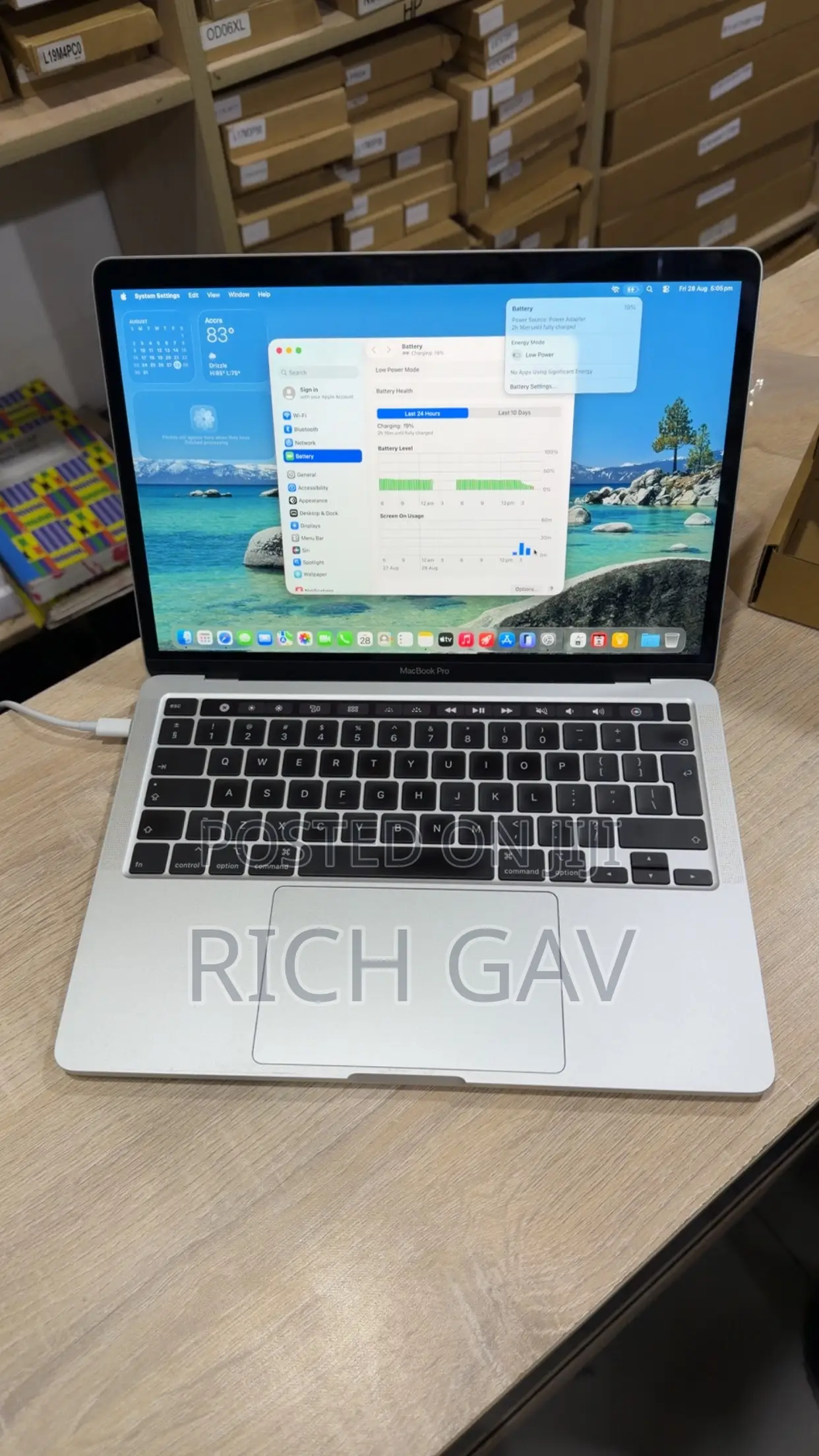 Laptop Apple MacBook Pro 2019 16GB Intel Core i7 SSD 512GB