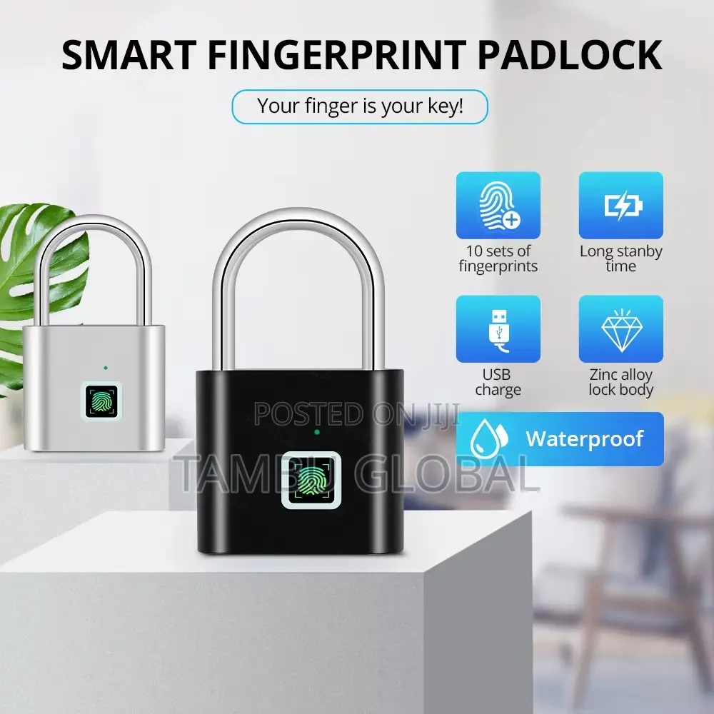 KERUI Smart Fingerprint Padlock – USB-C Rechargeable, Keyless