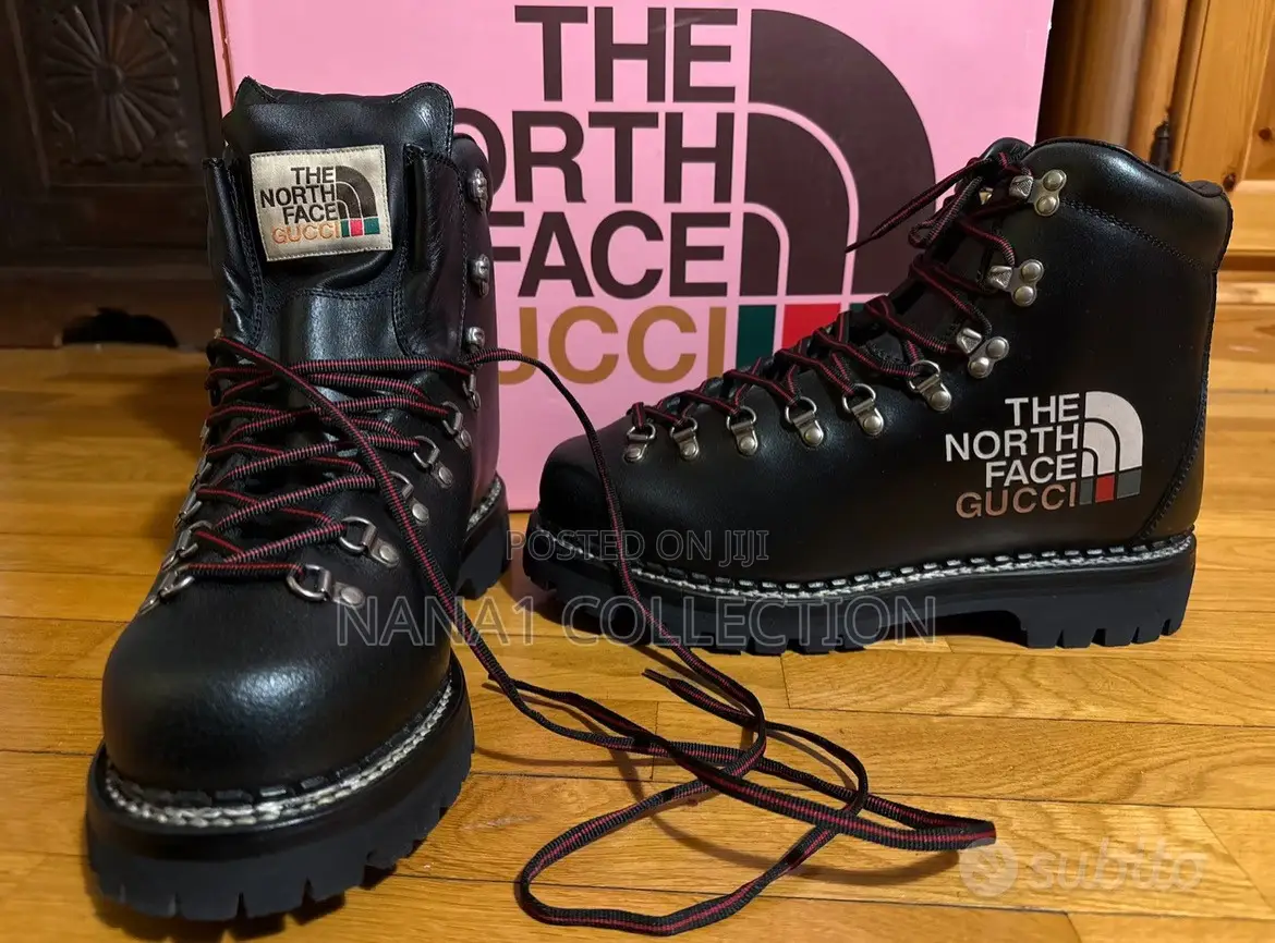 The North Face X Gucci Hiking Boots “Black/Orange Color