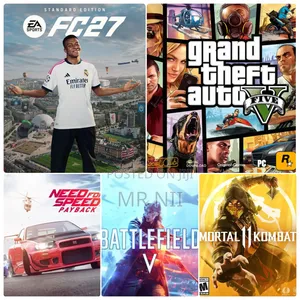 (NOT CD) Fc 27 + Gta v + Bf v + NFS Payback + Mk 11 (Xbox PS)