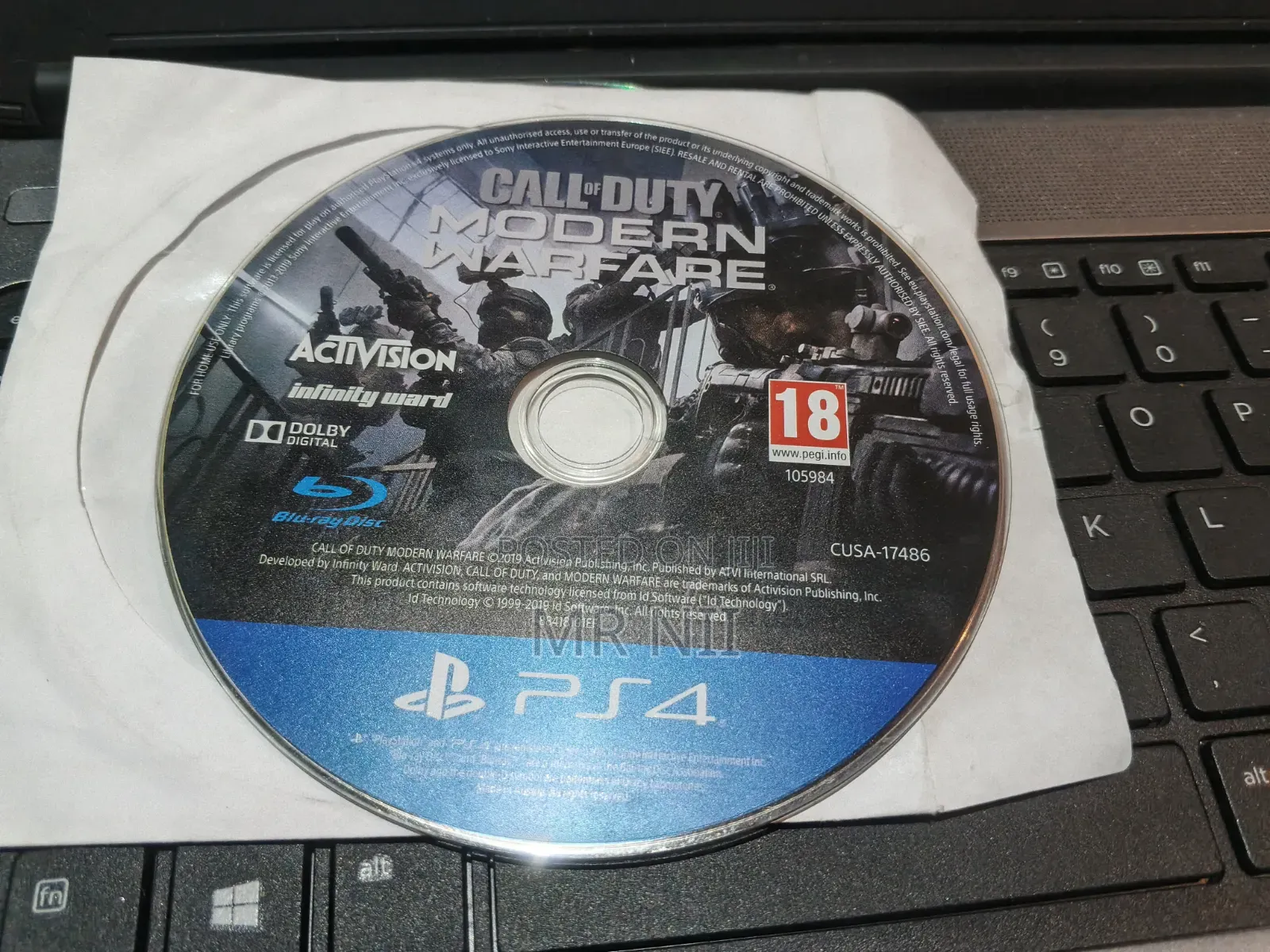 Call of Duty Modern Warfare PS4 CD
