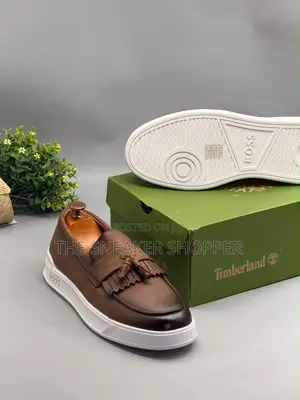 Brown Leather Tassel Loafer Sneake