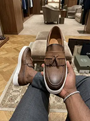 Brown Leather Tassel Loafer Sneake