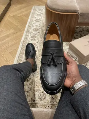 Black Leather Tassel Loafer Sneakers - All Black Boss Edition