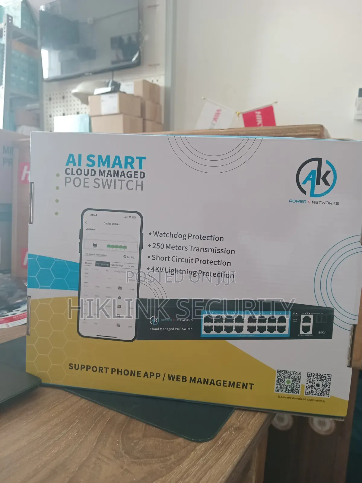 AK16 Port Cloud Managed Poe Switch