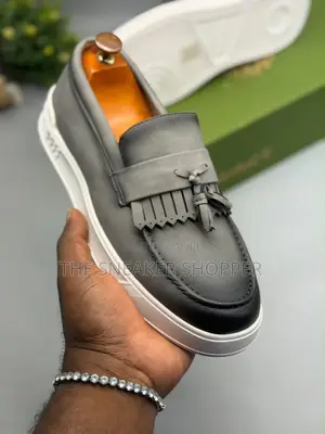 Ash Grey Tassel Kiltie Loafer Sneakers -Boss Executive Loafer