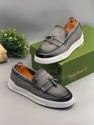 Ash Grey Tassel Kiltie Loafer Sneakers -Boss Executive Loafer