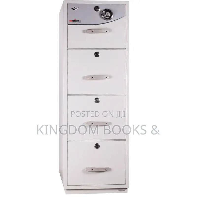 Heavy-Duty Fire-Resistant 4-Drawer Filing Cabinet With Secure Lock