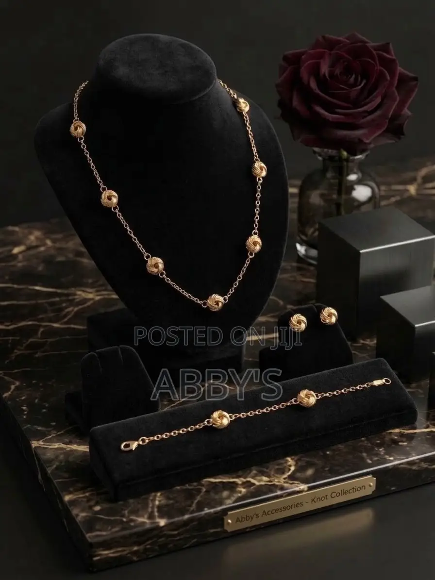 14 Carat Gold Plated Infinity Flora Jewelry Set-4 in 1