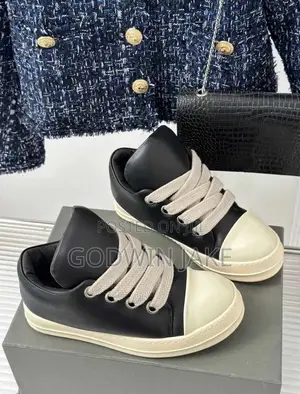 Affordable Rick Owens - Black White Low-Top Sneakers