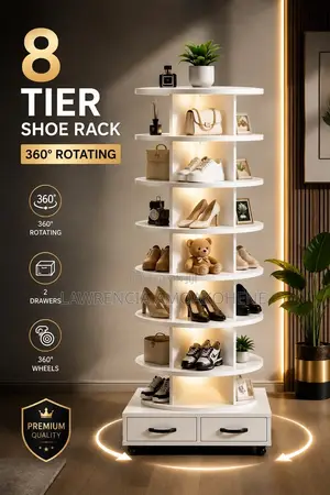 360 Rotating Shoe Rack
