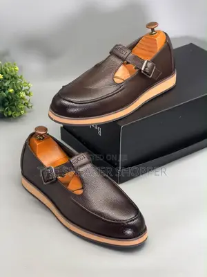 Coffee Brown Gucci T-Bar Monk Loafer Sneaker -