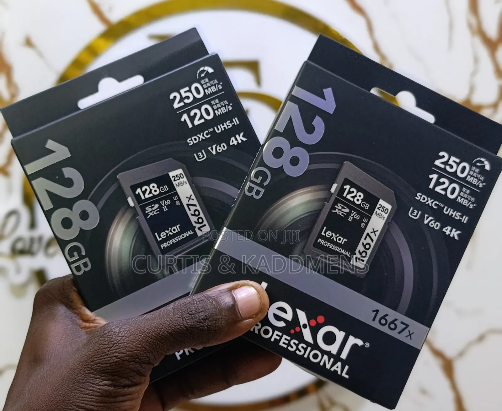 128gig Lexar Professional V60 1667X 250mbs SD Card