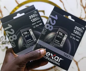 128gig Lexar Professional V60 1667X 250mbs SD Card