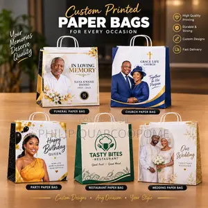 Paper Bags for Churches, Birthdays, Weddings,Funerals