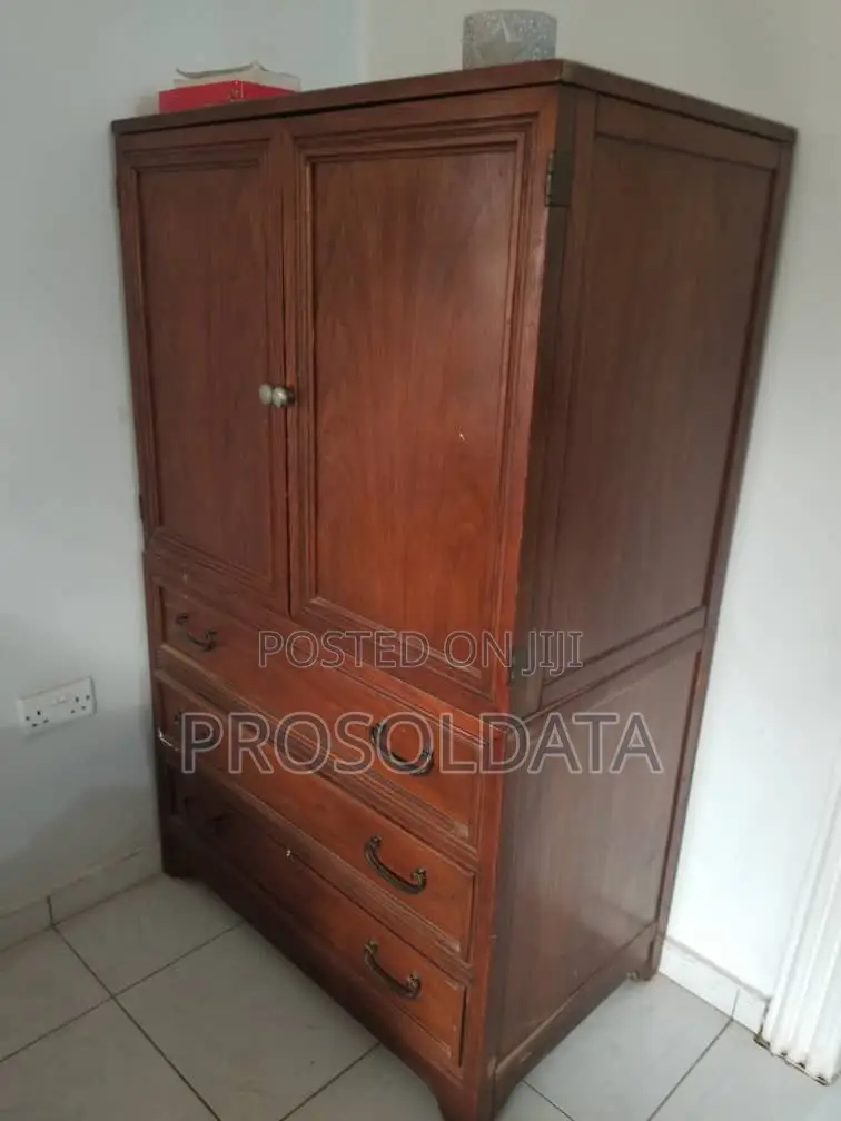 Antique Red Wood Cabinet