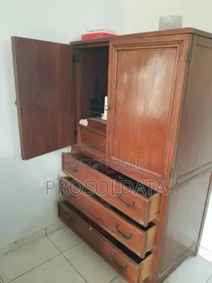 Antique Red Wood Cabinet