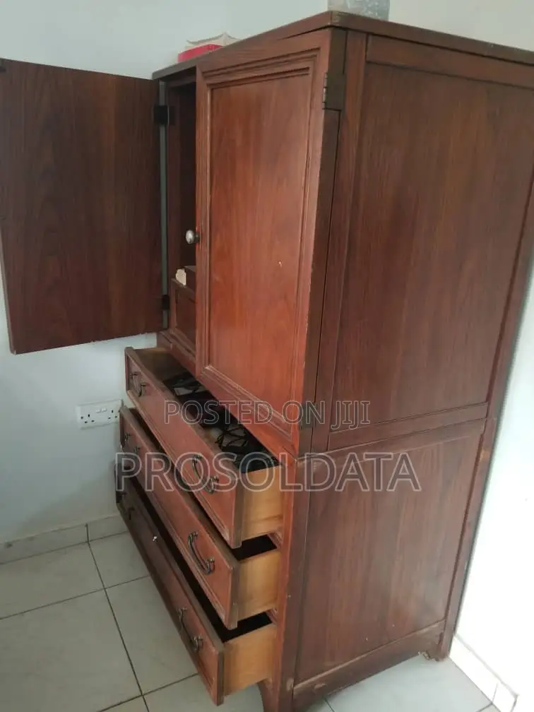 Antique Red Wood Cabinet